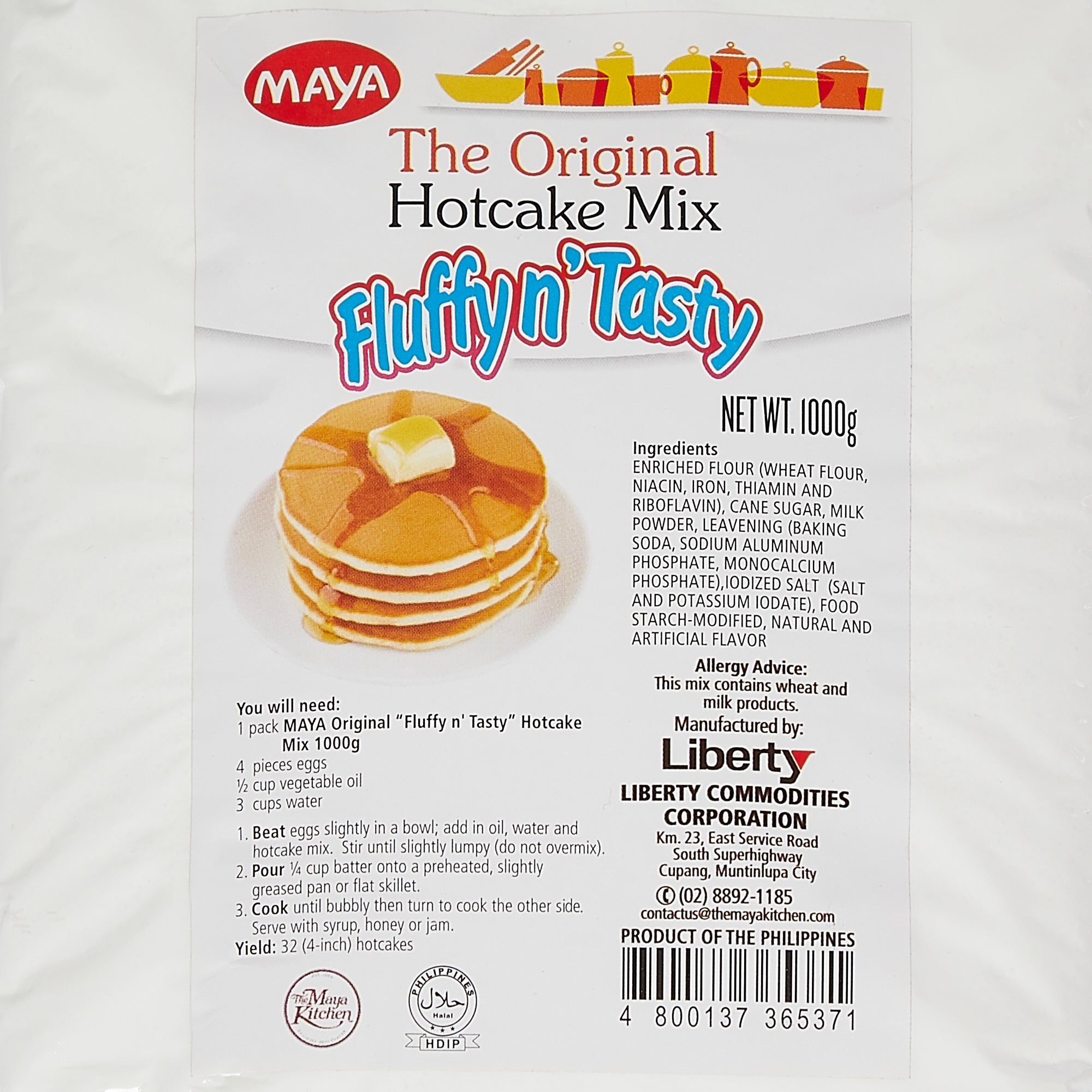 Ambient Alcatraz Island Følge efter MAYA The Original Hotcake Mix 1kg – Maya Hotcake